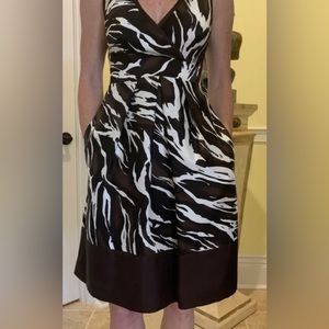 Banana Republic size 6 zebra striped dress